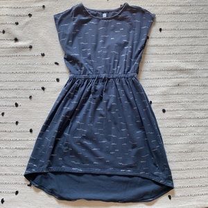 Tea Grey Yellow Line Dress